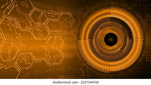 eye cyber circuit future technology concept background