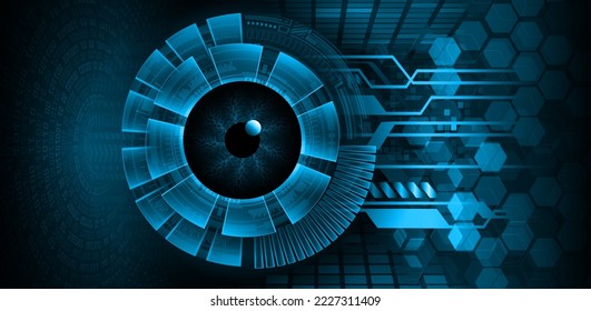 fondo de concepto de tecnología futura de circuito de los ojos