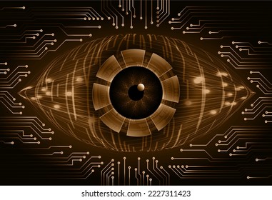 eye cyber circuit future technology concept background