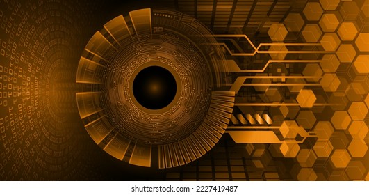 eye cyber circuit future technology concept background