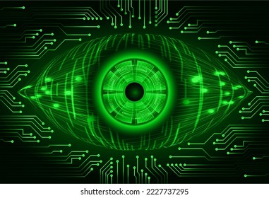 eye cyber circuit future technology concept background