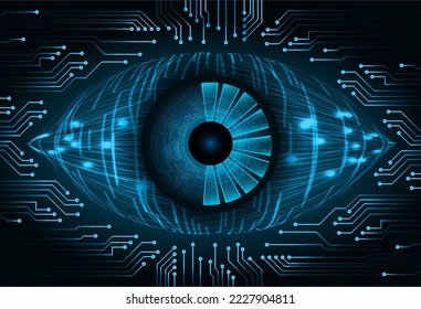 eye cyber circuit future technology concept background