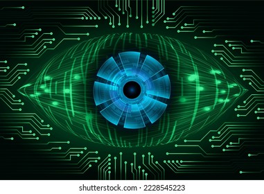 eye cyber circuit future technology concept background