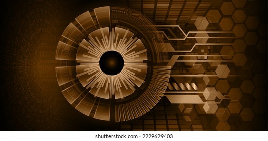 eye cyber circuit future technology concept background