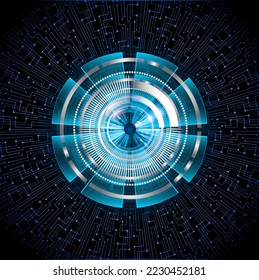 eye cyber circuit future technology concept background