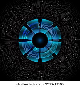 fondo de concepto de tecnología futura de circuito de los ojos