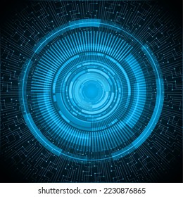 eye cyber circuit future technology concept background