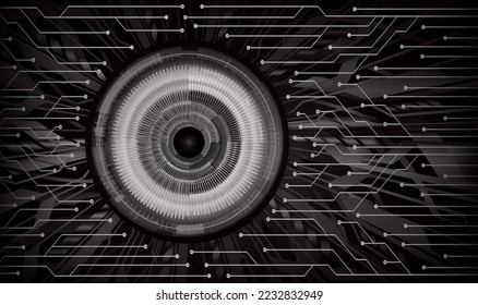 eye cyber circuit future technology concept background