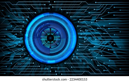 eye cyber circuit future technology concept background