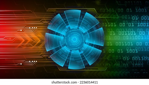 eye cyber circuit future technology concept background