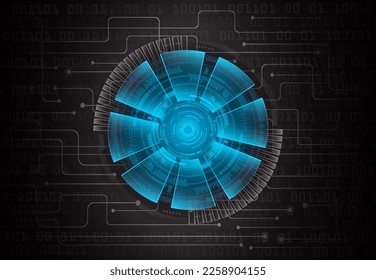 fondo de concepto de tecnología futura de circuito de los ojos