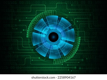 eye cyber circuit future technology concept background