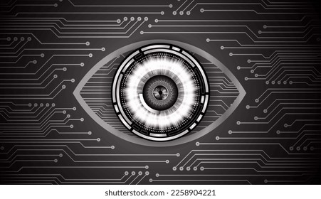 eye cyber circuit future technology concept background