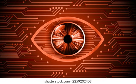 eye cyber circuit future technology concept background