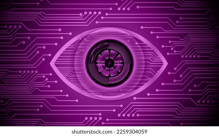 eye cyber circuit future technology concept background
