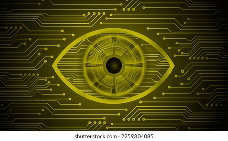 eye cyber circuit future technology concept background