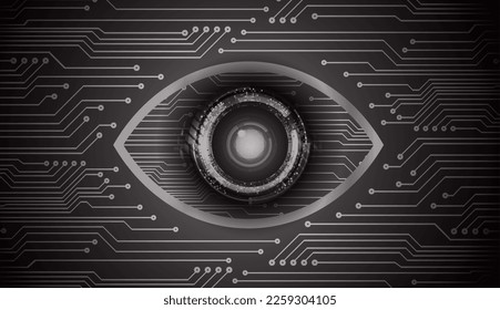 eye cyber circuit future technology concept background