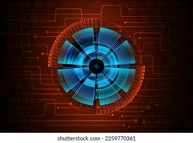 fondo de concepto de tecnología futura de circuito de los ojos