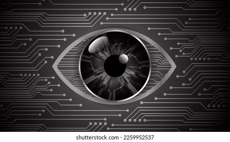 eye cyber circuit future technology concept background