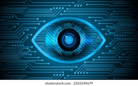 eye cyber circuit future technology concept background