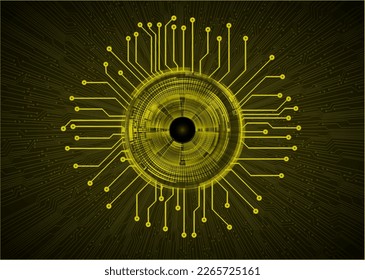 fondo de concepto de tecnología futura de circuito de los ojos