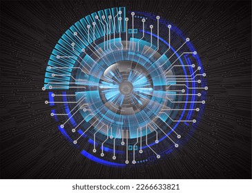 fondo de concepto de tecnología futura de circuito de los ojos