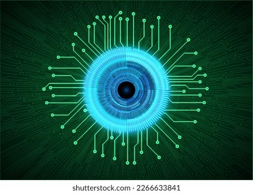 eye cyber circuit future technology concept background