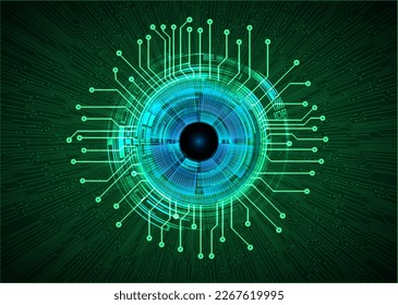 fondo de concepto de tecnología futura de circuito de los ojos