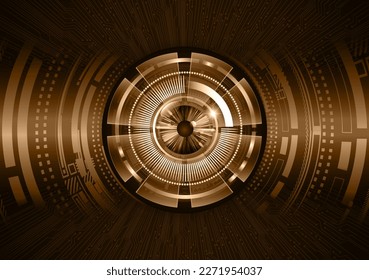 eye cyber circuit future technology concept background