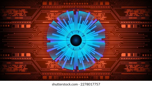 fondo de concepto de tecnología futura de circuito de los ojos