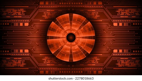 eye cyber circuit future technology concept background