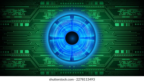 eye cyber circuit future technology concept background