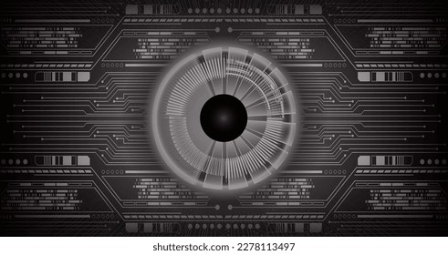 eye cyber circuit future technology concept background