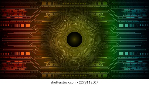 fondo de concepto de tecnología futura de circuito de los ojos