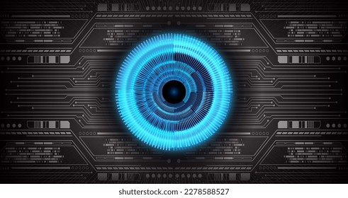 eye cyber circuit future technology concept background