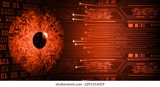 eye cyber circuit future technology concept background