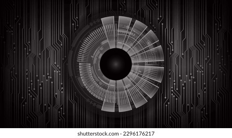 eye cyber circuit future technology concept background