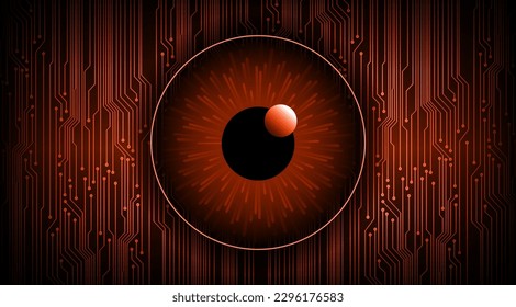 eye cyber circuit future technology concept background