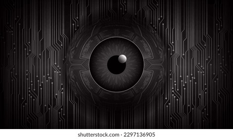 eye cyber circuit future technology concept background