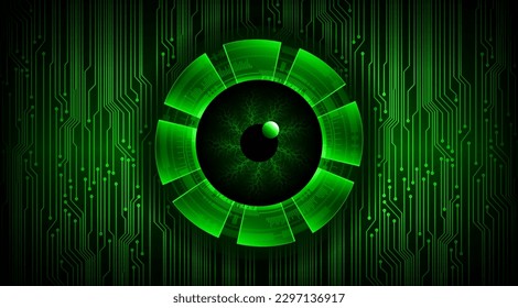 eye cyber circuit future technology concept background
