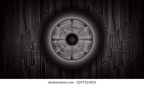 eye cyber circuit future technology concept background