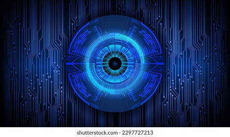 fondo de concepto de tecnología futura de circuito de los ojos