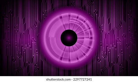 eye cyber circuit future technology concept background