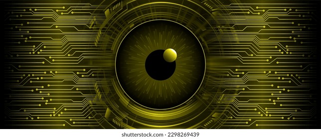 eye cyber circuit future technology concept background