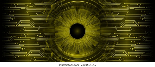 eye cyber circuit future technology concept background