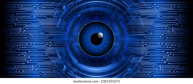 eye cyber circuit future technology concept background