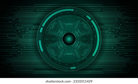eye cyber circuit future technology concept background