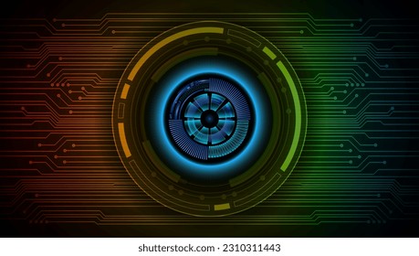 fondo de concepto de tecnología futura de circuito de los ojos