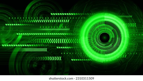 eye cyber circuit future technology concept background