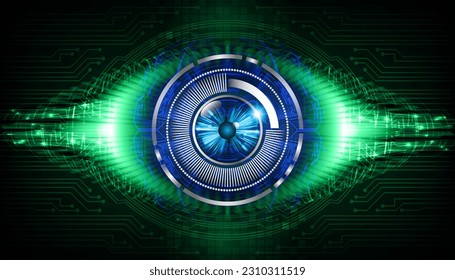 eye cyber circuit future technology concept background
